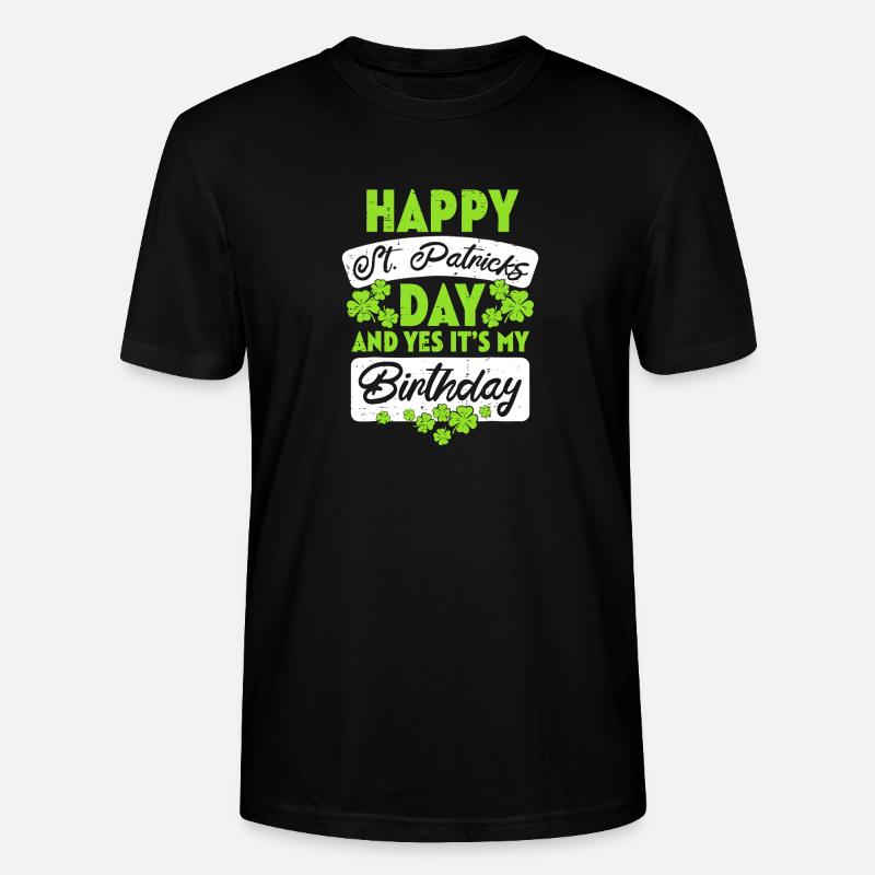 St. Patrick Geburtstagsfeier - Stanley/Stella Unisex Bio-T-Shirt CRAFTER - Schwarz