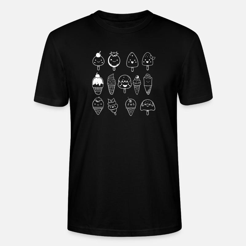 Variété de glaces Look comique - T-shirt bio CRAFTER Stanley Stella Unisexe - noir