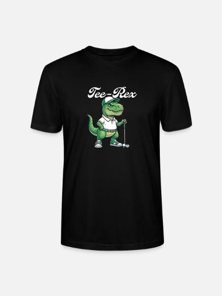 Tee Rex Dinosaurier-Golf Lustiger Golfer-Humor - Stanley/Stella Unisex Bio-T-Shirt CRAFTER - Schwarz