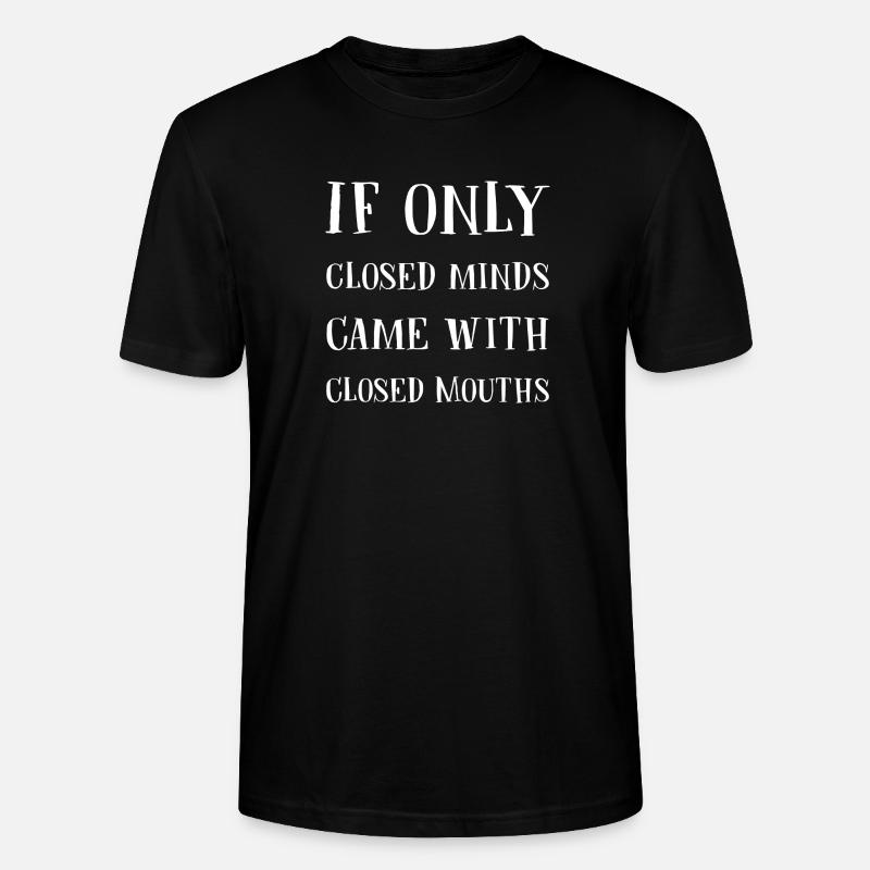 Esprits fermés, mots silencieux - T-shirt bio CRAFTER Stanley Stella Unisexe - noir