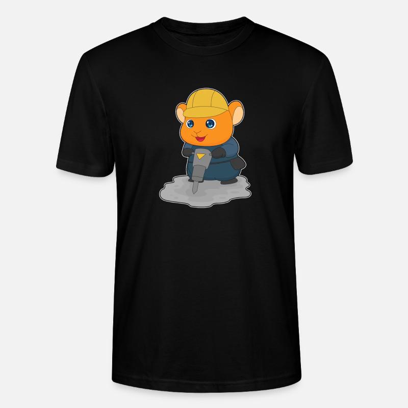 Chantier de construction Hamster Jackhammer - T-shirt bio CRAFTER Stanley Stella Unisexe - noir