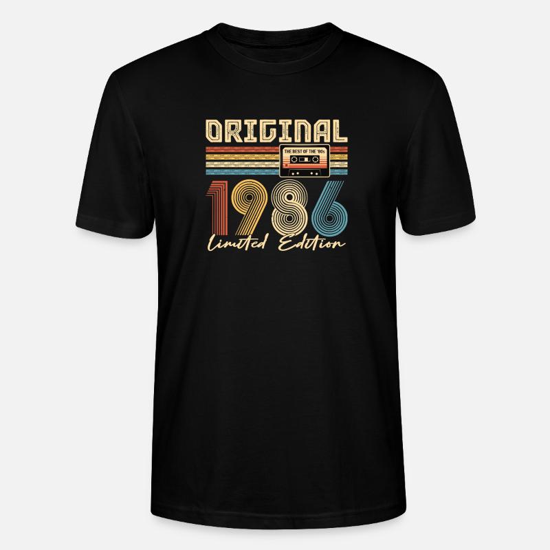 40e anniversaire, 40 ans - T-shirt bio CRAFTER Stanley Stella Unisexe - noir