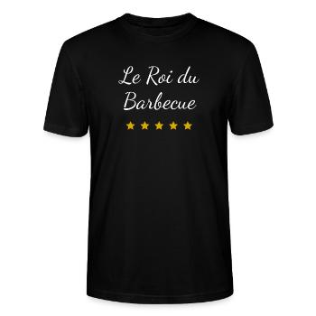 Roi du Barbecue - T-shirt bio CRAFTER Stanley Stella Unisexe - noir - Devant - Alina (178cm) & Michal (187cm)