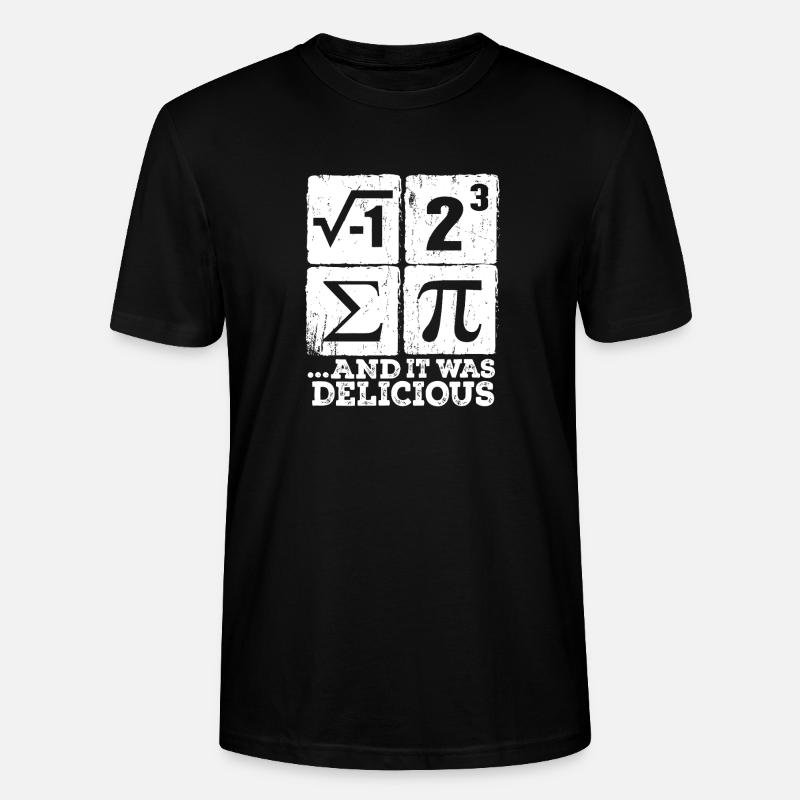 Pi, i et Sigma : Maths délicieuses - T-shirt bio CRAFTER Stanley Stella Unisexe - noir