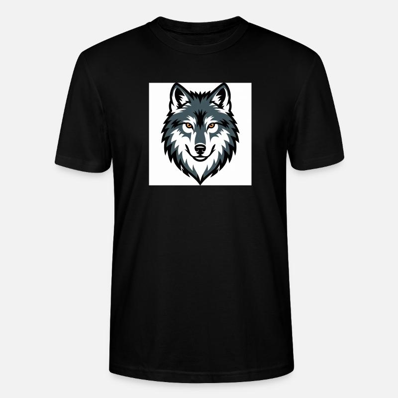 Wolf Graphic Emblem - Stanley/Stella CRAFTER Unisex Organic T-Shirt - black