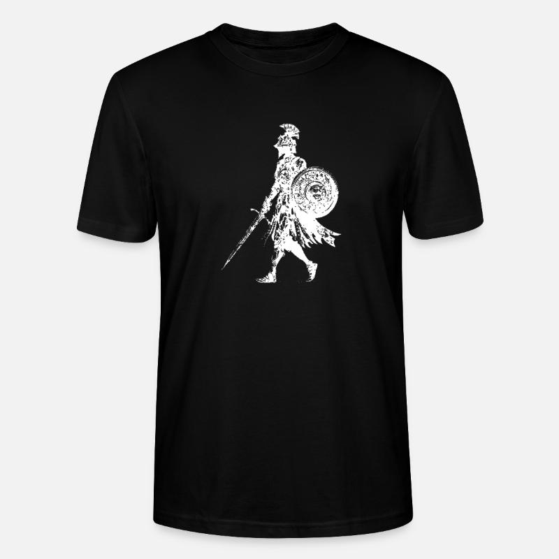 Épée Bouclier Silhouette de Chevalier - T-shirt bio CRAFTER Stanley Stella Unisexe - noir
