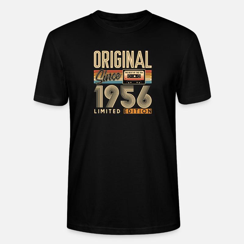 70e anniversaire, 70 ans - T-shirt bio CRAFTER Stanley Stella Unisexe - noir