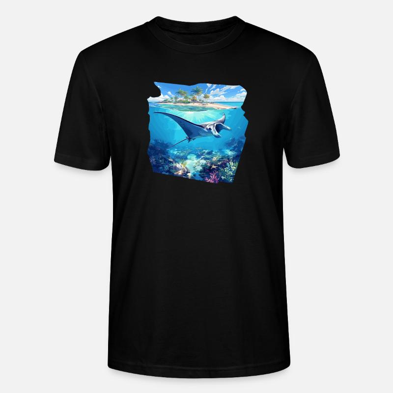 Rays Manta Rays - Stanley/Stella CRAFTER Unisex Organic T-Shirt - black