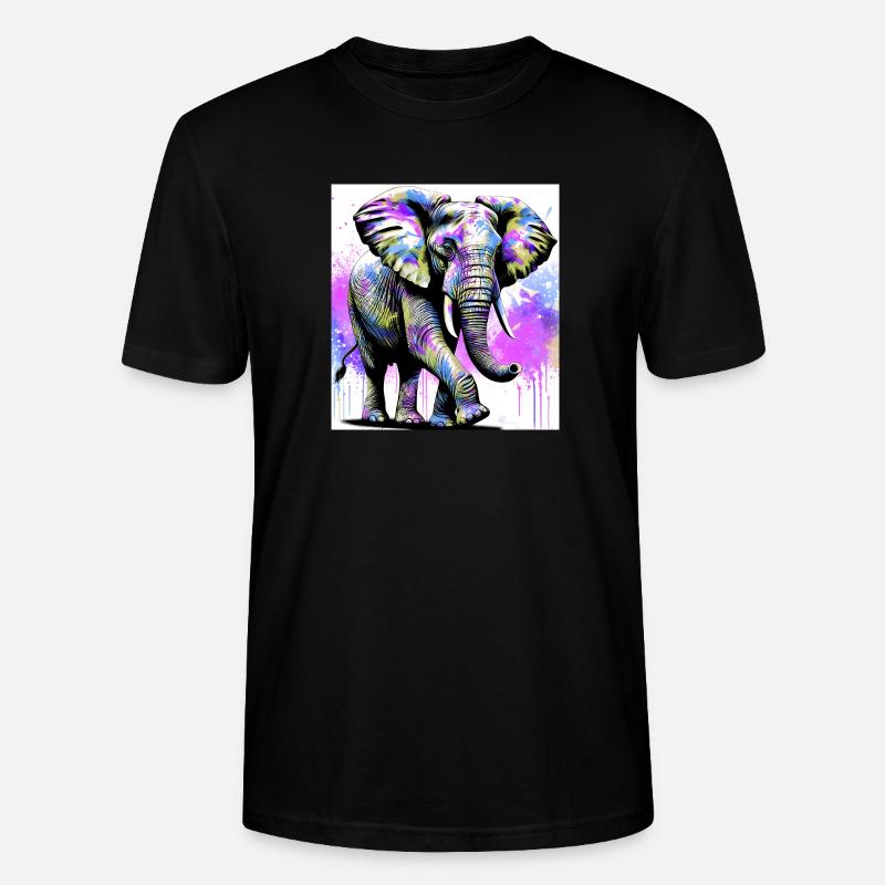 Elefant - Stanley/Stella Unisex Bio-T-Shirt CRAFTER - Schwarz