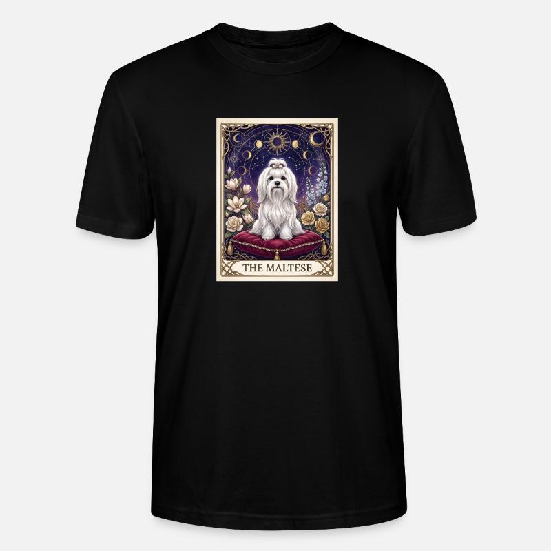 Der Malteser im Sternenhimmel - Stanley/Stella Unisex Bio-T-Shirt CRAFTER - Schwarz