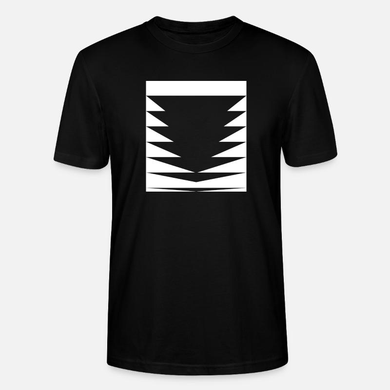 black triangles pattern - Stanley/Stella CRAFTER Unisex Organic T-Shirt - black