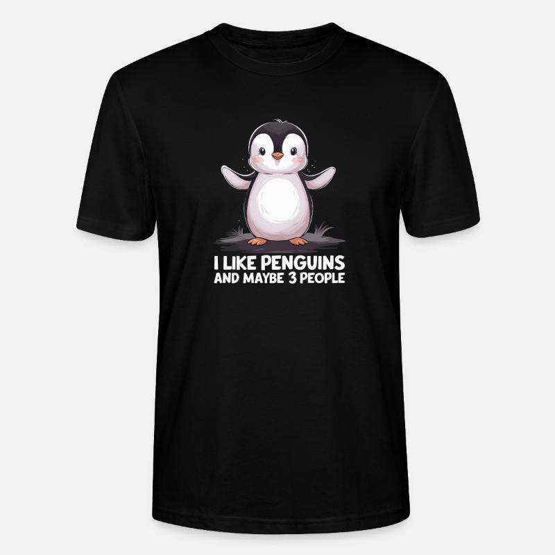 Drôle de Pingouin Dire Imprimer - T-shirt bio CRAFTER Stanley Stella Unisexe - noir