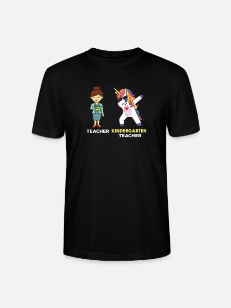Kindergarten Teacher Dabbing Einhorn - Stanley/Stella Unisex Bio-T-Shirt CRAFTER - Schwarz