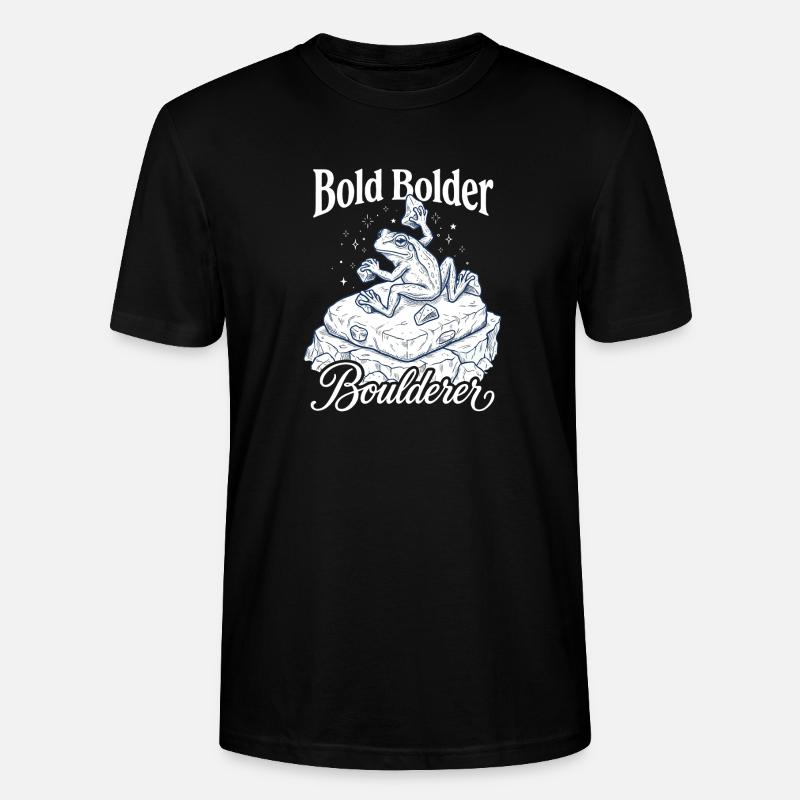 Bouldern Bold Bolder Boulderer - Stanley/Stella Unisex Bio-T-Shirt CRAFTER - Schwarz