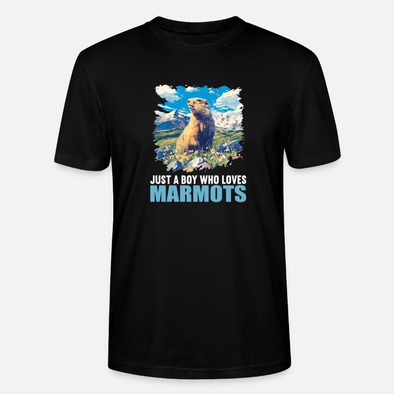 Murmeltiere Murmeltier - Stanley/Stella Unisex Bio-T-Shirt CRAFTER - Schwarz