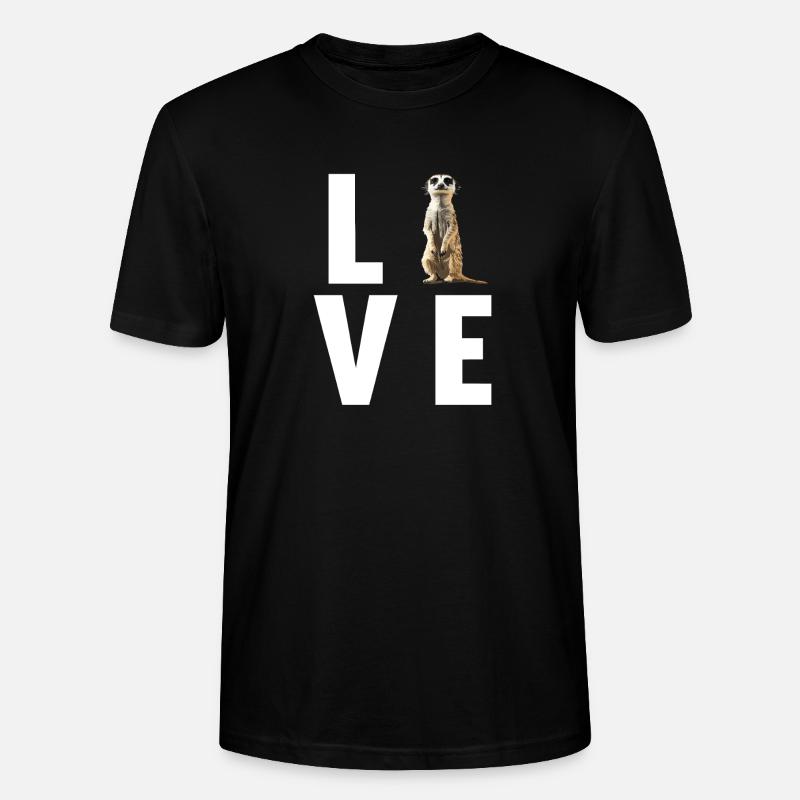 Suricate Erdmännchen - T-shirt bio CRAFTER Stanley Stella Unisexe - noir