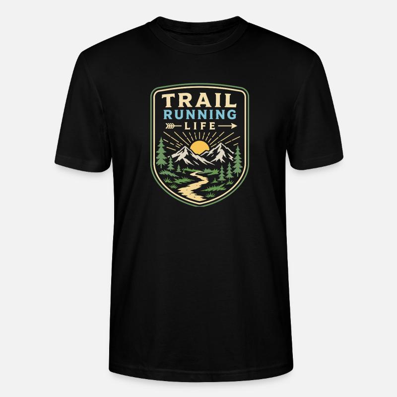 Trailrunning-Leben - Stanley/Stella Unisex Bio-T-Shirt CRAFTER - Schwarz
