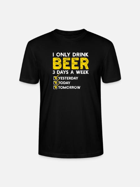 Bier-Zeitleiste: Gestern, heute, morgen - Stanley/Stella Unisex Bio-T-Shirt CRAFTER - Schwarz