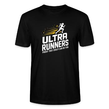 Ultraläufer beweisen, dass Verrücktheit Spaß machen kann - Stanley/Stella Unisex Bio-T-Shirt CRAFTER - Schwarz - Vorne - Alina (178cm) & Michal (187cm)