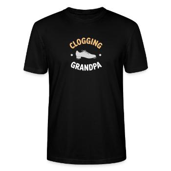 Cadeau de Grand-père Boucheur - T-shirt bio CRAFTER Stanley Stella Unisexe - noir - Devant - Alina (178cm) & Michal (187cm)