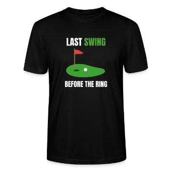 Dernier palefrenier de golf swing - T-shirt bio CRAFTER Stanley Stella Unisexe - noir - Devant - Alina (178cm) & Michal (187cm)