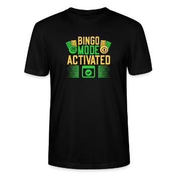 Bingo Mode Bingo Bingo activé - T-shirt bio CRAFTER Stanley Stella Unisexe - noir - Devant - Alina (178cm) & Michal (187cm)