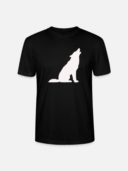 wolf- - Stanley/Stella Unisex Bio-T-Shirt CRAFTER - Schwarz