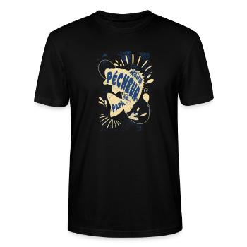 meilleur pécheur papa - T-shirt bio CRAFTER Stanley Stella Unisexe - noir - Devant - Alina (178cm) & Michal (187cm)