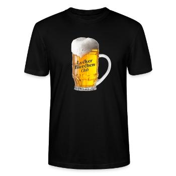 Lecker Bierchen Club - Bier Bierglas Biertrinker - Stanley/Stella Unisex Bio-T-Shirt CRAFTER - Schwarz - Vorne - Alina (178cm) & Michal (187cm)