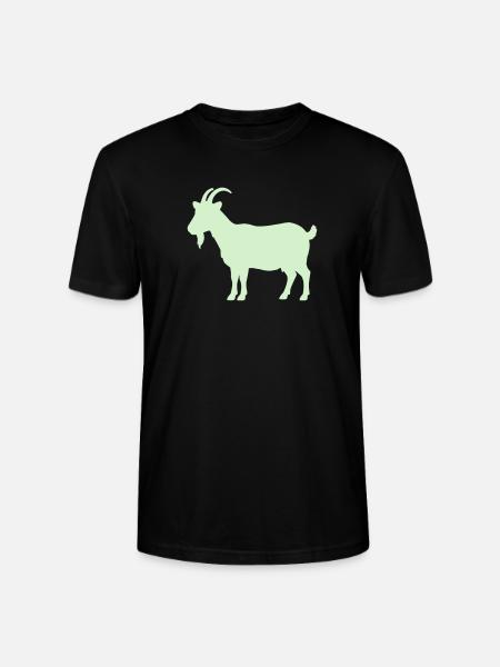 Mintgrüne Ziegen-Silhouette - Stanley/Stella Unisex Bio-T-Shirt CRAFTER - Schwarz
