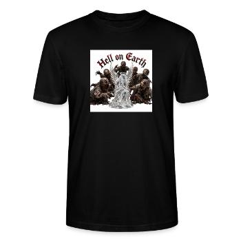 Ange de Verre contre Horde de Zombies - T-shirt bio CRAFTER Stanley Stella Unisexe - noir - Devant - Alina (178cm) & Michal (187cm)