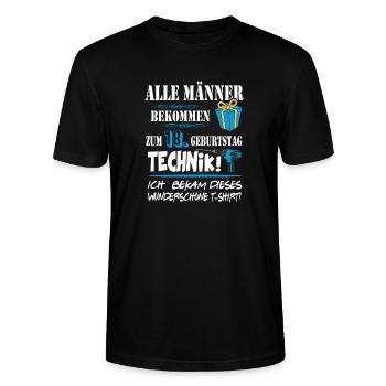 18. Geburtstag Handwerker Technik Werkzeug - Stanley/Stella Unisex Bio-T-Shirt CRAFTER - Schwarz - Vorne - Alina (178cm) & Michal (187cm)