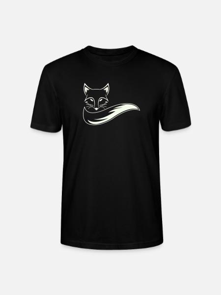 Fuchs Silhouette mit Schweif - Stanley/Stella Unisex Bio-T-Shirt CRAFTER - Schwarz