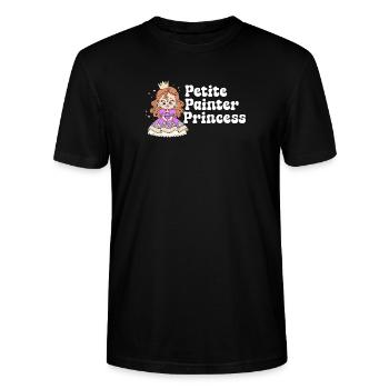 Funny Art Painter Petite Princess Drawing Gift - Stanley/Stella CRAFTER Unisex Organic T-Shirt - black - Front - Alina (178cm) & Michal (187cm)