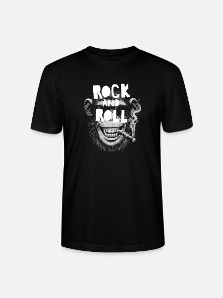 Monkey Rock and Roll Tee - Stanley/Stella Unisex Bio-T-Shirt CRAFTER - Schwarz