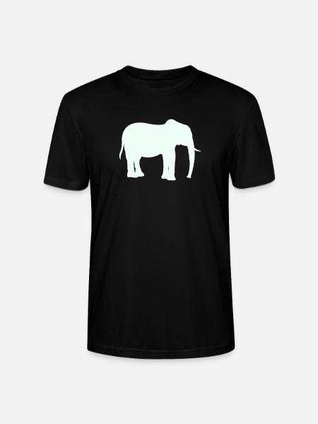Elefant Silhouette - Stanley/Stella Unisex Bio-T-Shirt CRAFTER - Schwarz