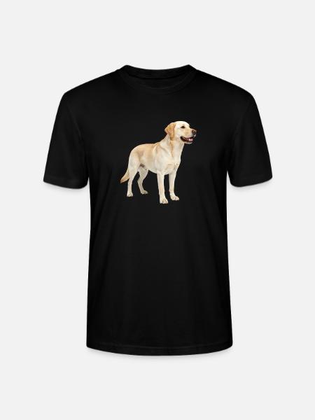Beige Labrador im Profil - Stanley/Stella Unisex Bio-T-Shirt CRAFTER - Schwarz