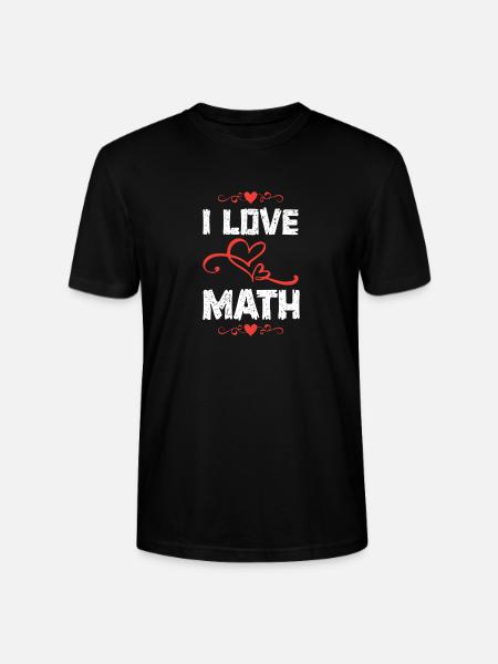 I Love Math Herzdesign - Stanley/Stella Unisex Bio-T-Shirt CRAFTER - Schwarz