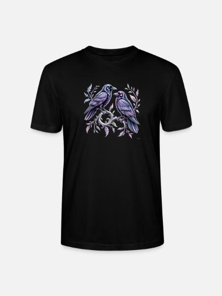 Black Ravens Schmiedeeisenzweig-Design. - Stanley/Stella Unisex Bio-T-Shirt CRAFTER - Schwarz