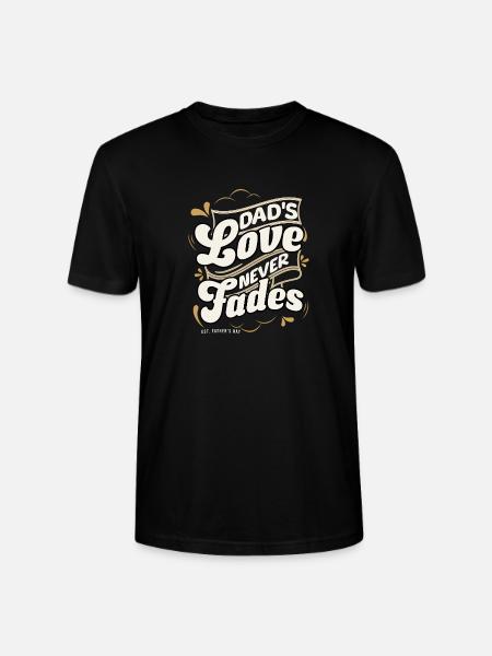 Dad's Love Never Fades - Vatertag Geschenk - Stanley/Stella Unisex Bio-T-Shirt CRAFTER - Schwarz