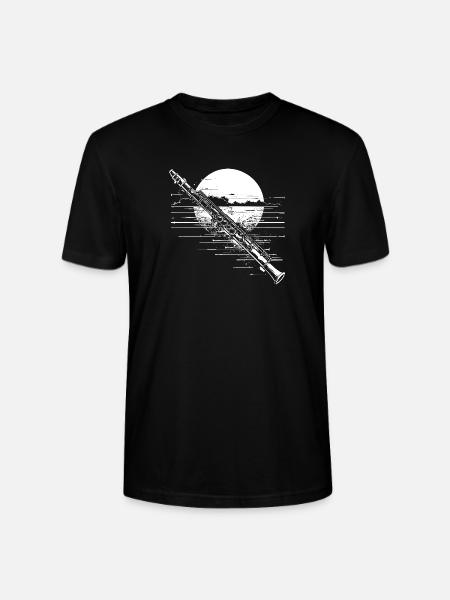 Flöte Zeichnung - Stanley/Stella Unisex Bio-T-Shirt CRAFTER - Schwarz