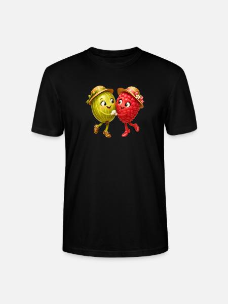 Himbeere und Stachelbeere - Stanley/Stella Unisex Bio-T-Shirt CRAFTER - Schwarz