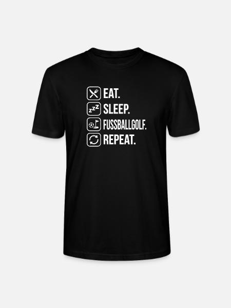 Eat Sleep Fußballgolf Repeat - Stanley/Stella Unisex Bio-T-Shirt CRAFTER - Schwarz