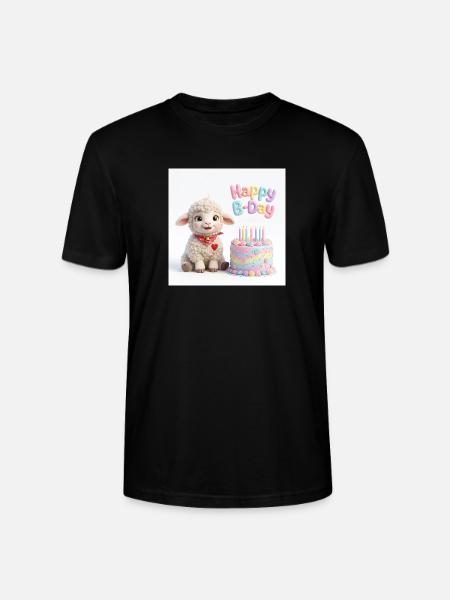 Lammy Happy B-day - Stanley/Stella Unisex Bio-T-Shirt CRAFTER - Schwarz
