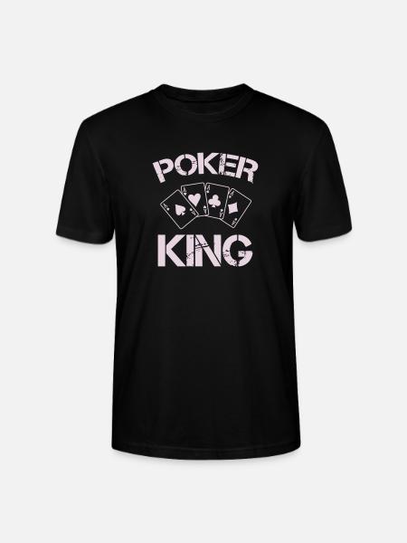 Poker König Kartenmuster - Stanley/Stella Unisex Bio-T-Shirt CRAFTER - Schwarz