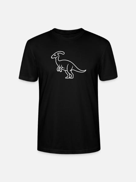 Linien Dino Silhouette - Stanley/Stella Unisex Bio-T-Shirt CRAFTER - Schwarz