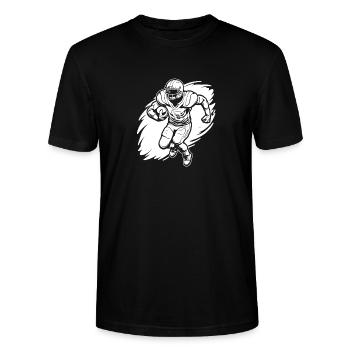 American Footballspieler - Stanley/Stella Unisex Bio-T-Shirt CRAFTER - Schwarz - Vorne - Alina (178cm) & Michal (187cm)