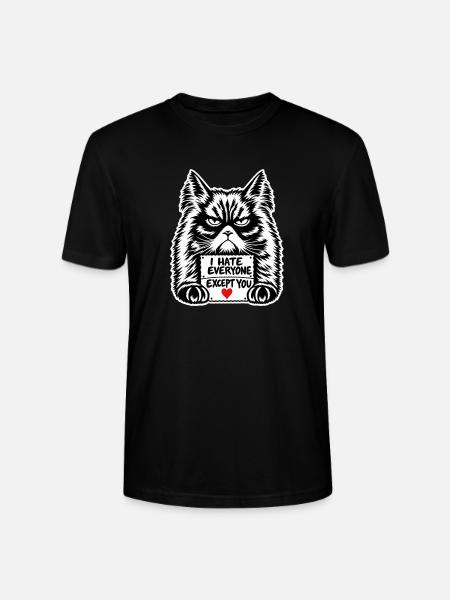 Moody Feline Herzzeichen-Tee - Stanley/Stella Unisex Bio-T-Shirt CRAFTER - Schwarz