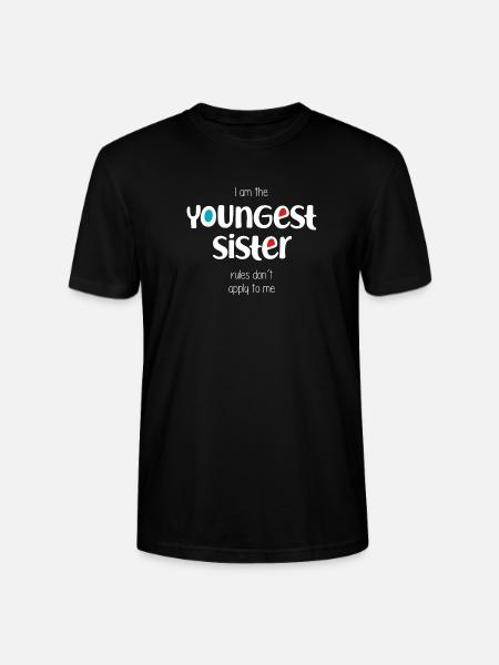 jüngste Schwester - Stanley/Stella Unisex Bio-T-Shirt CRAFTER - Schwarz