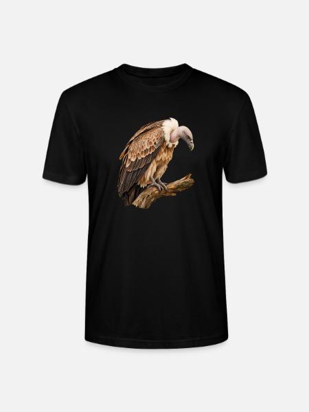 Geier auf dem Ast - Stanley/Stella Unisex Bio-T-Shirt CRAFTER - Schwarz